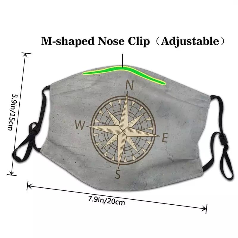 Nautical Collection Face Mask - Grey –